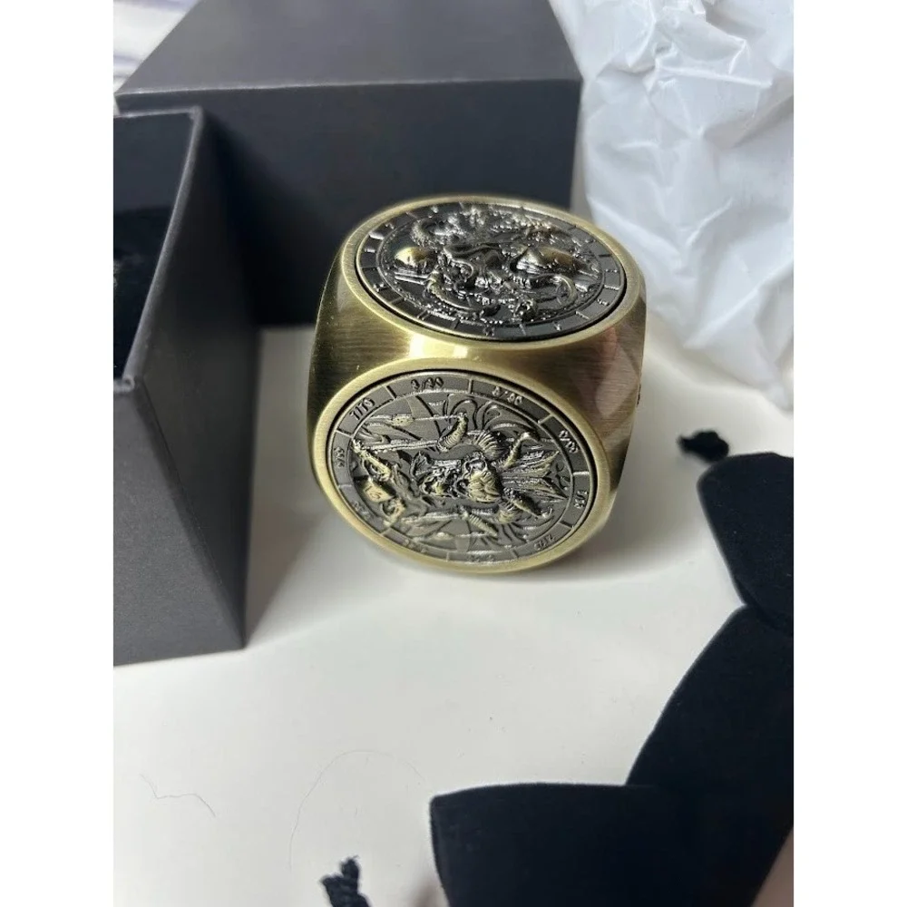 7 in 1 Spinner Dice Dungeons and Dragons, BRONZE, Spinning Dice, brand new